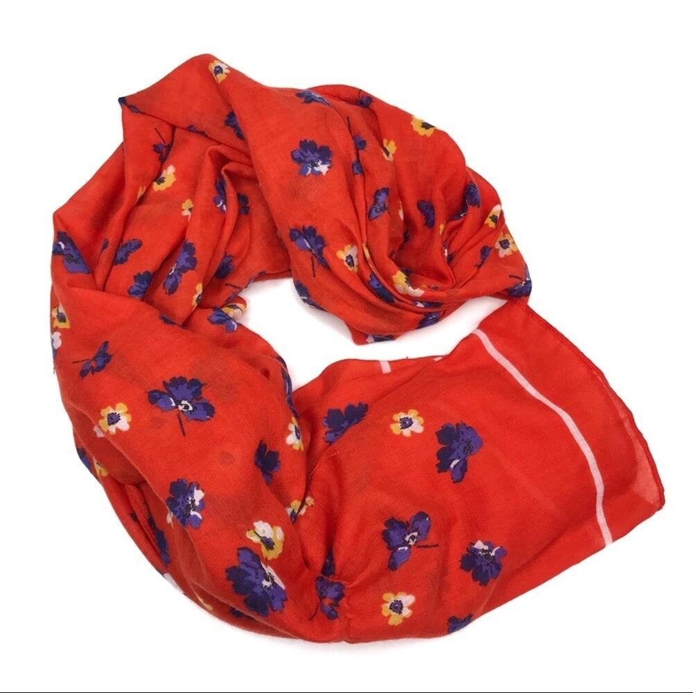 3/$30 Old Navy | Bright Red Floral Polyester Scarf